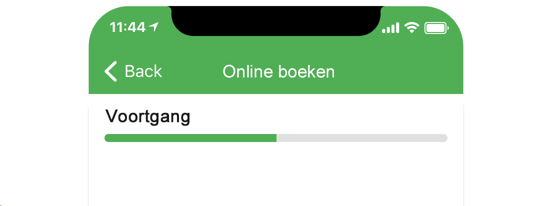 Toon de voortgang