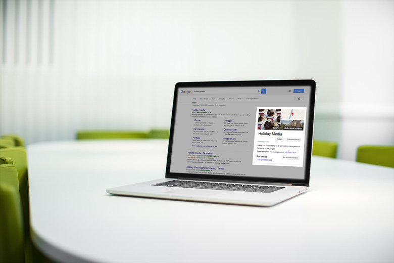 Bedrijfsvermelding bij de zoekresultaten van Google