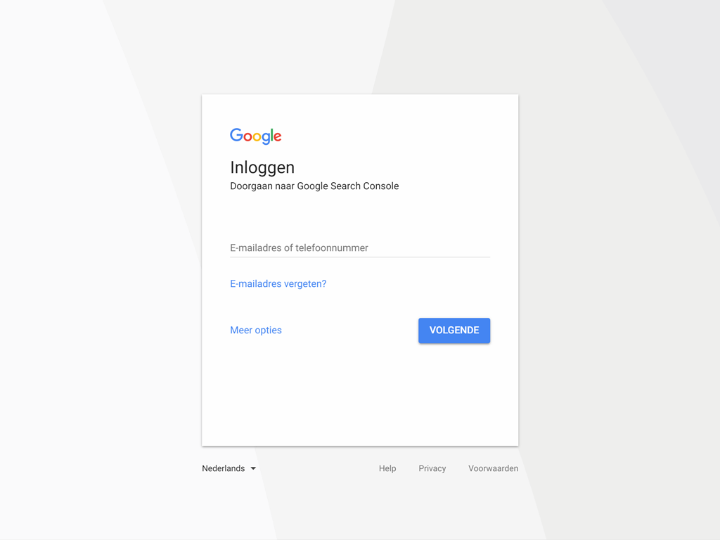 Aanmelden bij Google