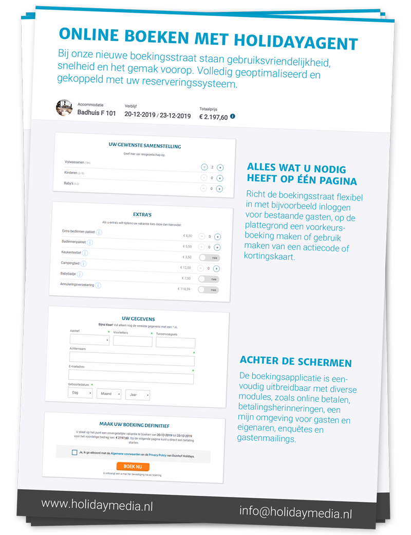 Nieuwe one-page boekingsstraat